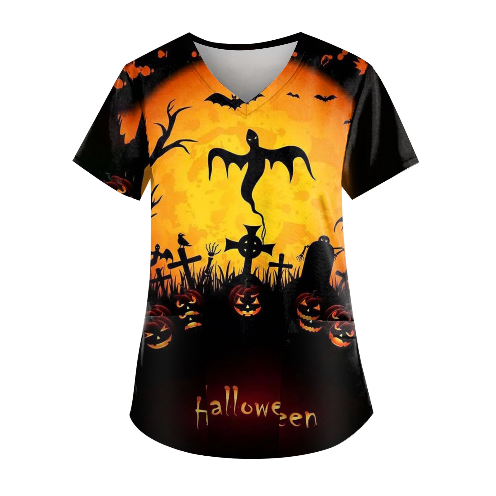 3D Printing For Medical - Halloween Bat Pattern T-Shirt Women 3d