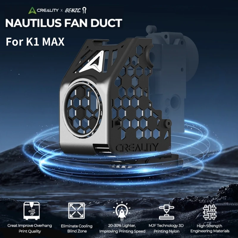 3D Printing Overhangs - Creality X BEN2C Nautilus Fan Duct,