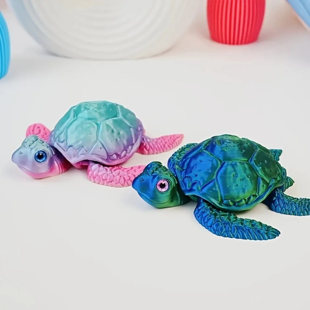 3D Printing Action Figure - 3D Printed Turtle Ornament PLA Material