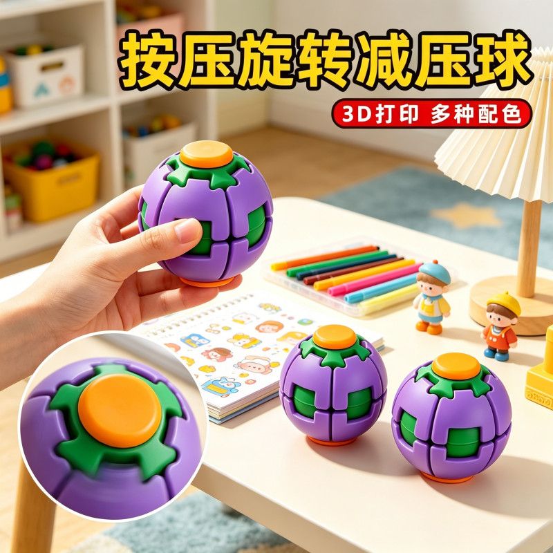 3D Printed Press Rotate Fidget - 3D Printing Fidget Toys recension och pris
