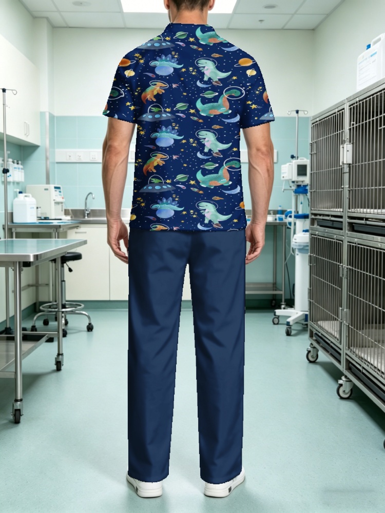 Men's Zipper Collar Scrub Top  - 3D Printing For Medical recension och pris