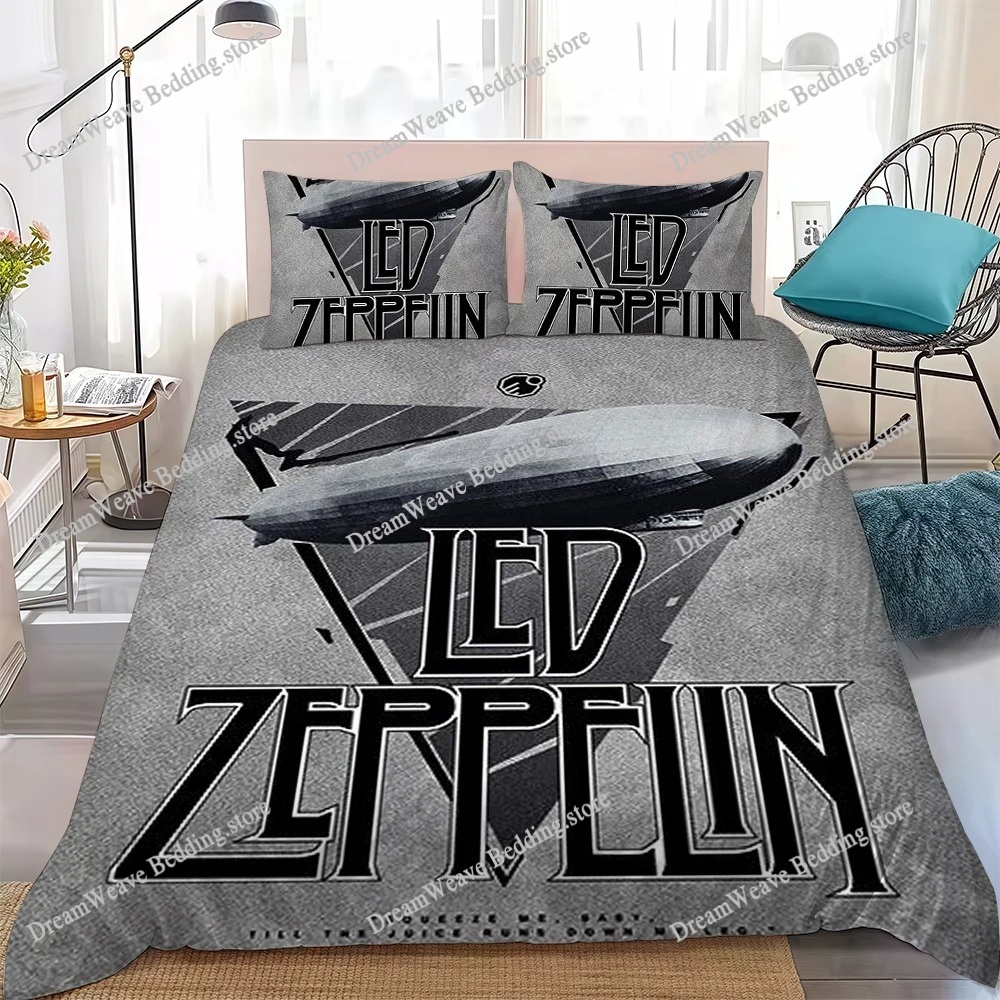Led Z-Zeppelins Band Duvet Cov - 3D Printing Z Banding recension och pris