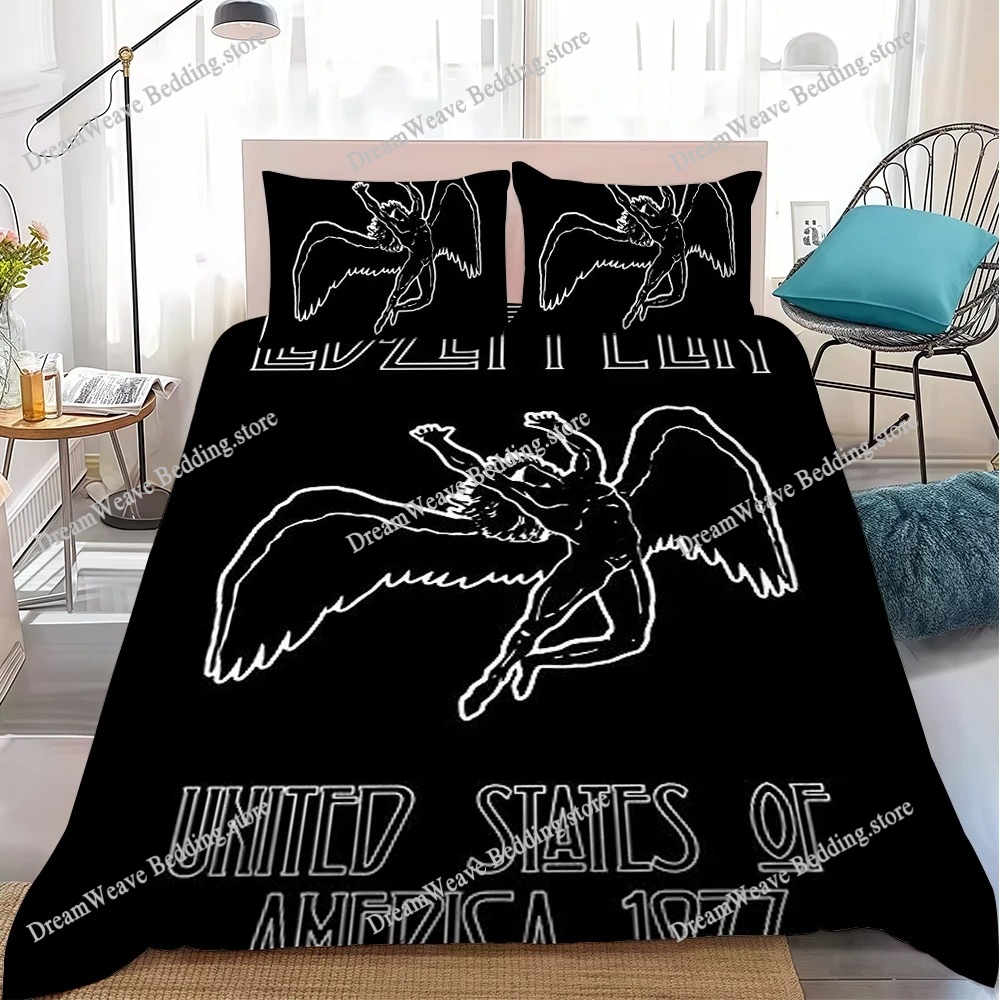 Led Z-Zeppelins Band Duvet Cov - 3D Printing Z Banding recension och pris