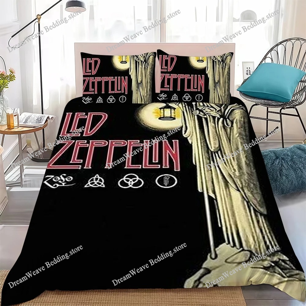 Led Z-Zeppelins Band Duvet Cov - 3D Printing Z Banding recension och pris