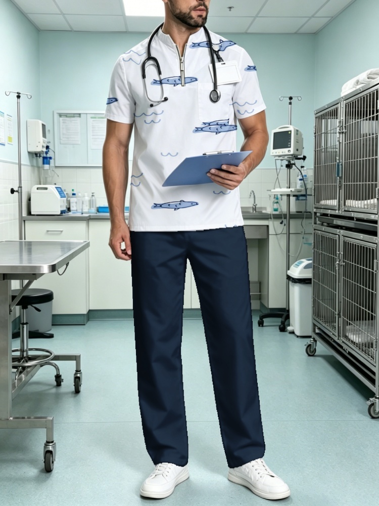 Mens Cute Ocean Fish All Over  - 3D Printing For Medical recension och pris