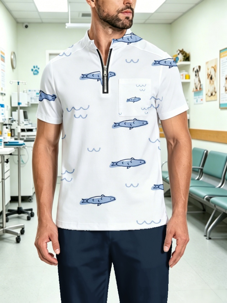 Mens Cute Ocean Fish All Over  - 3D Printing For Medical recension och pris